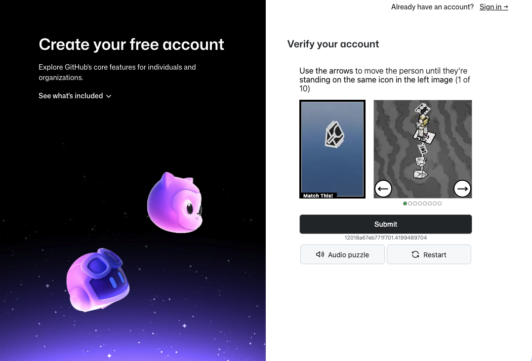 認証パズル画面